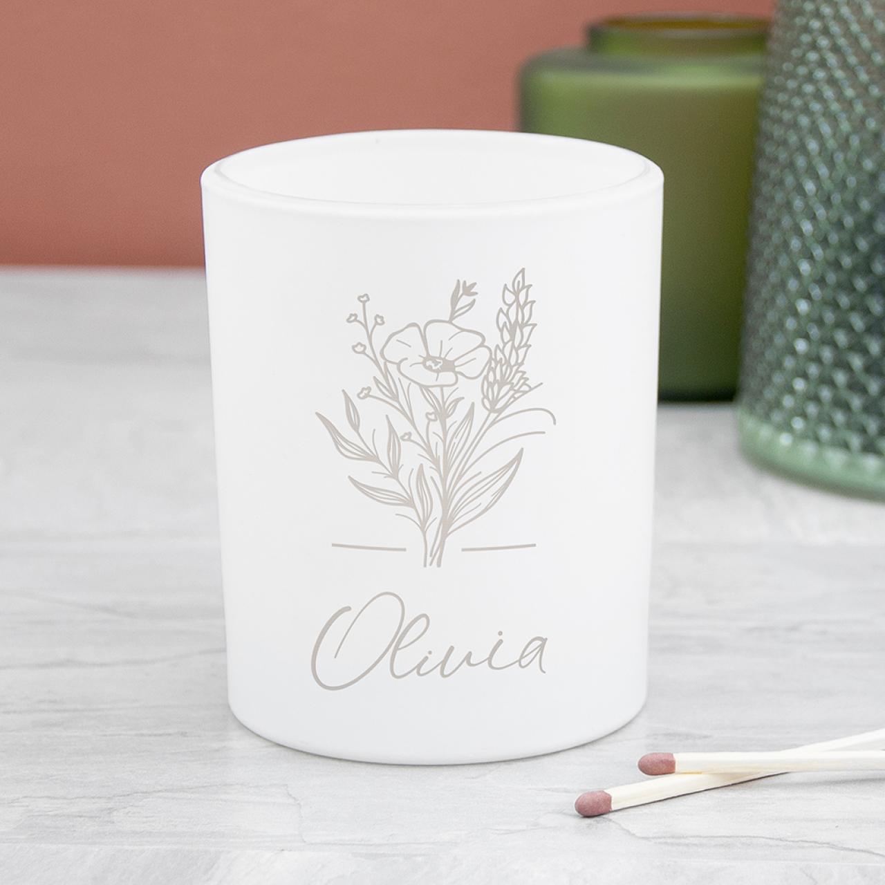 Personalised Bouquet Candle Holder