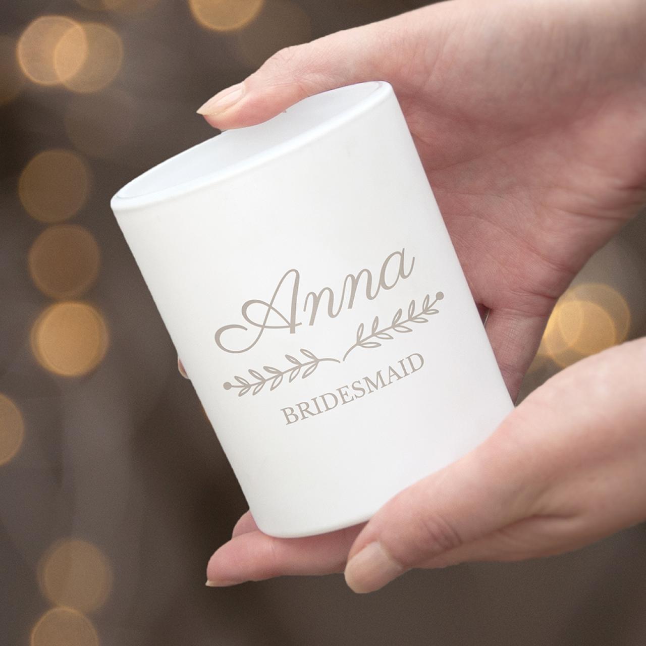 Personalised Wedding Party Candle Holder