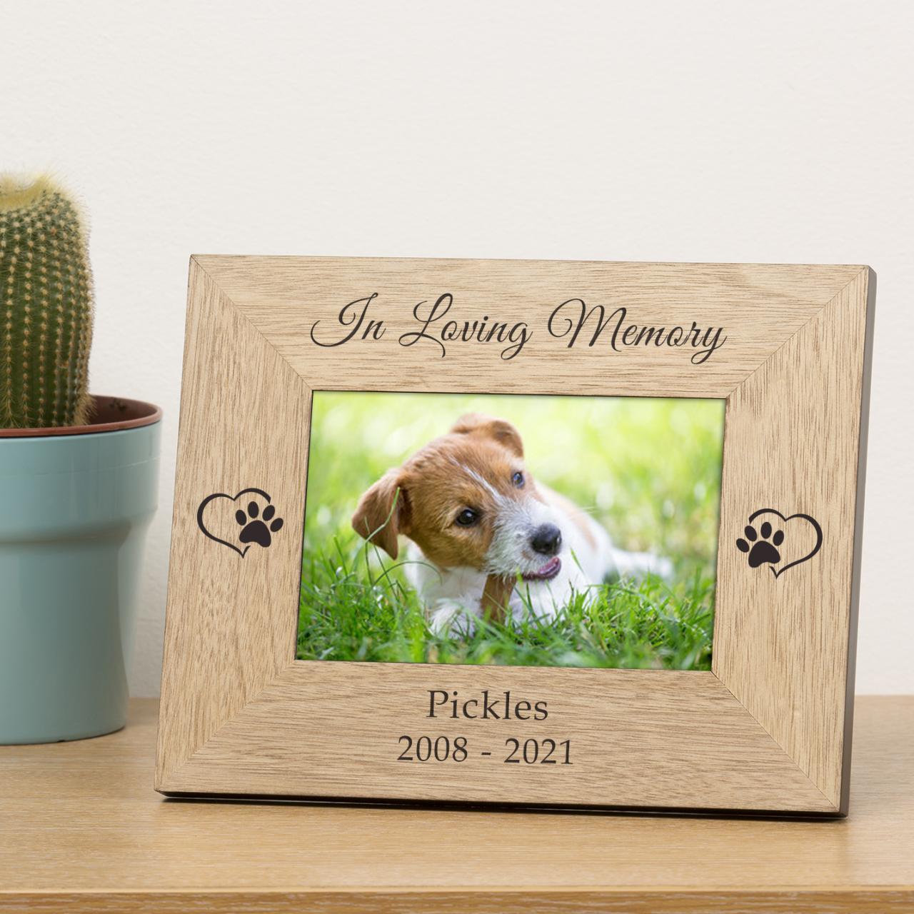 In Loving Memory Pet Wooden Photo Frame 6x4
