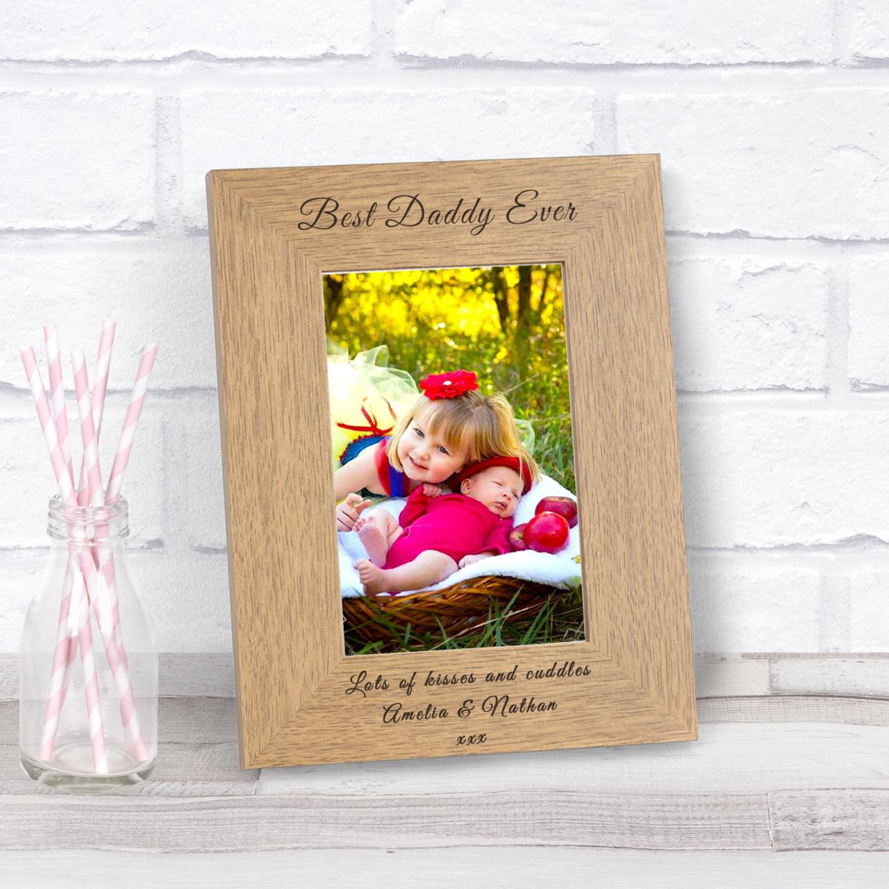 Best Daddy Ever Script Photo Frame 7x5