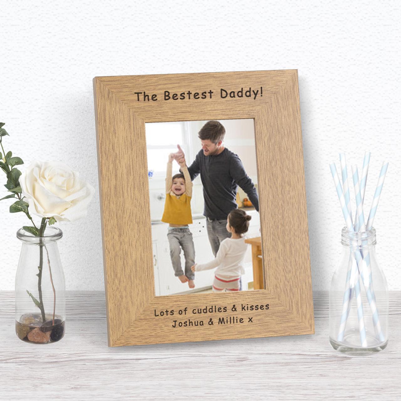 The Bestest Daddy Wooden Photo Frame 7x5