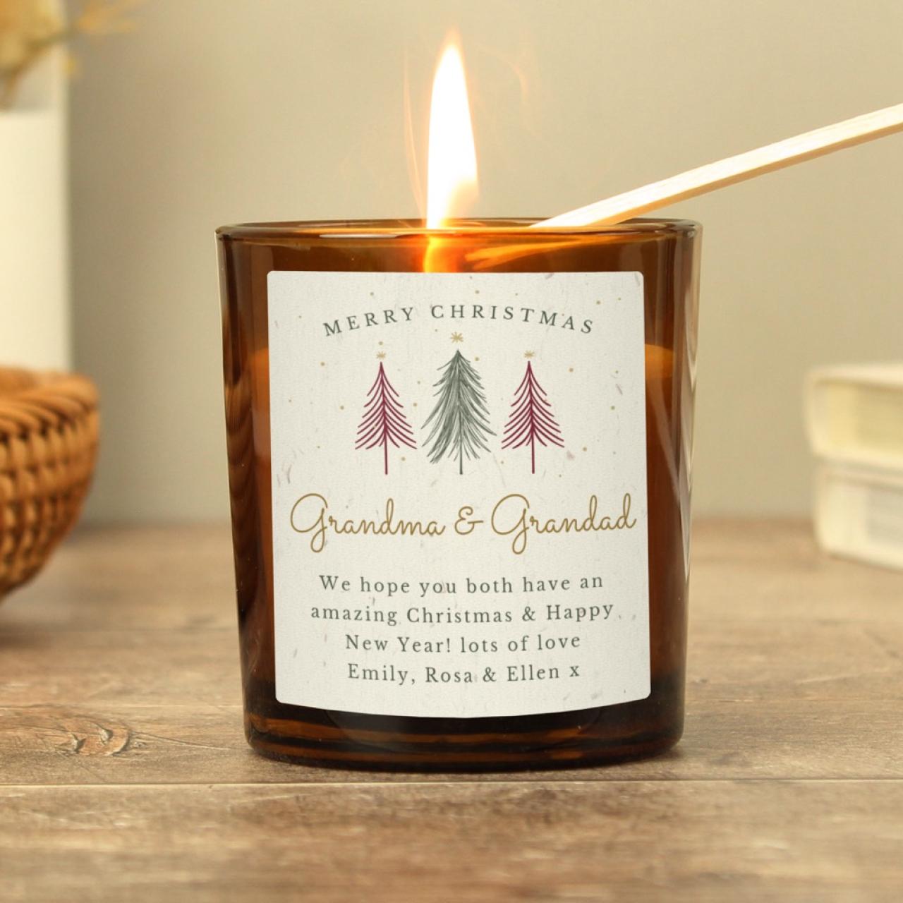 Personalised Christmas Town Black Lantern