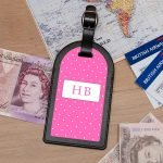 Personalised Leather Luggage Tag – Initials (3 Colours)