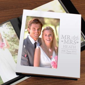Personalised Mr & Mrs Photo Frame Album 6×4