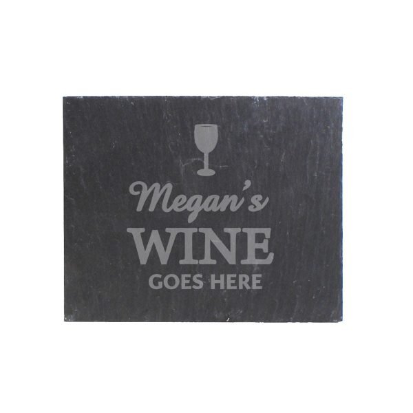 Personalised Wine Goes Here… Single Slate Coaster