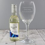 Personalised White Wine & Wine Glass Set