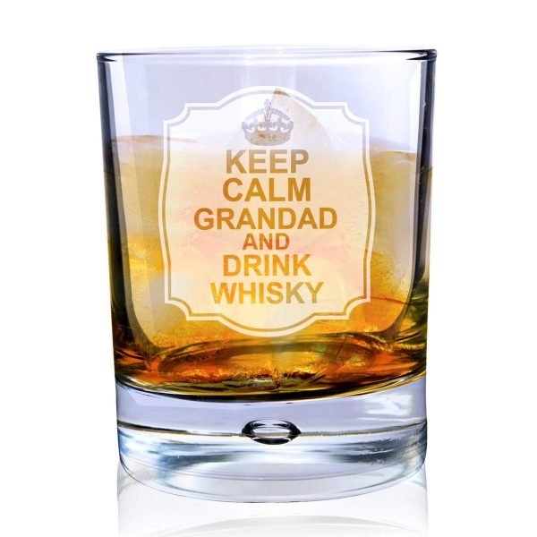 Personalised Keep Calm Tumbler Bubble Glass