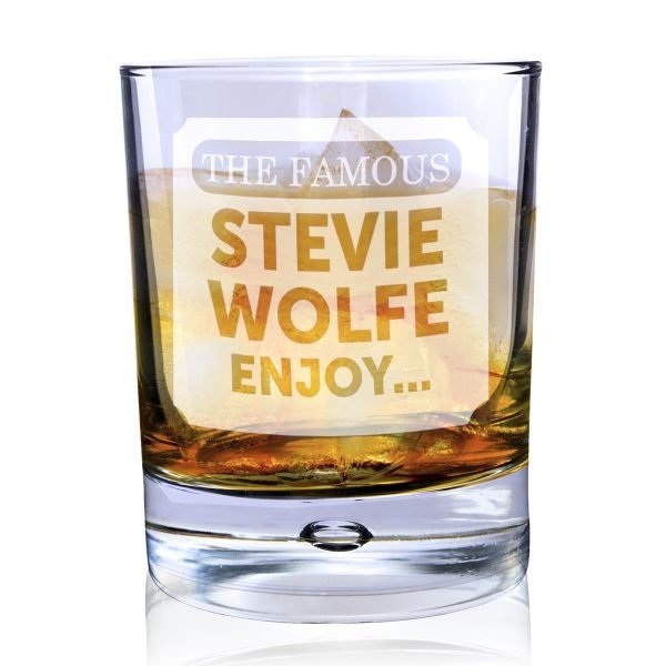 Personalised The Famous… Tumbler Bubble Glass