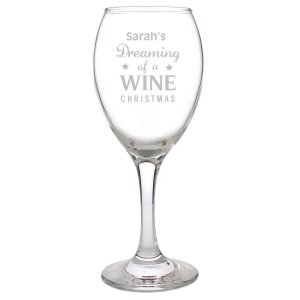 Personalised Heart Name Wine Glass Set