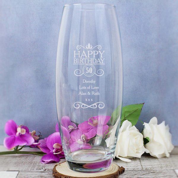 Personalised Birthday Bullet Vase