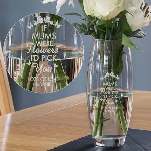 Personalised I’d Pick You Glass Vase