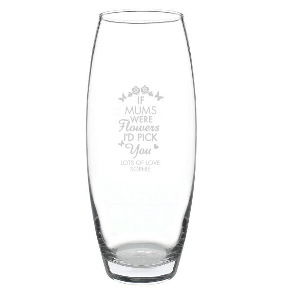 Personalised I’d Pick You Glass Vase