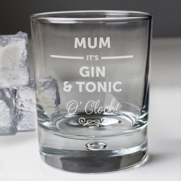 Personalised Its… O’clock Tumbler Bubble Glass