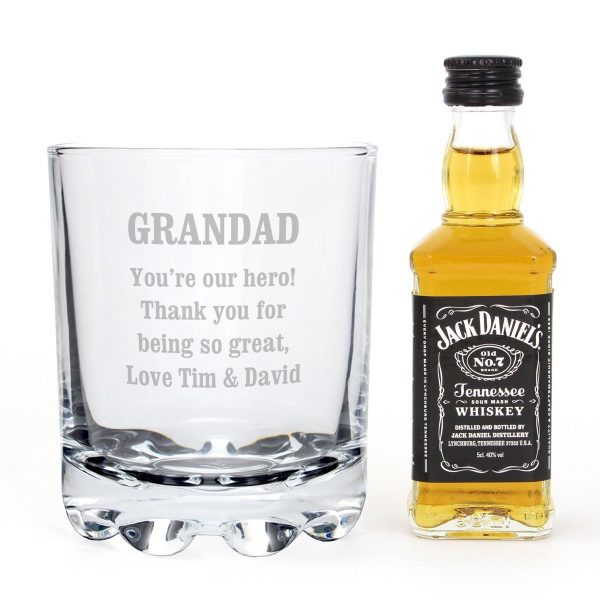 Personalised Tumbler and Whisky Miniature Set