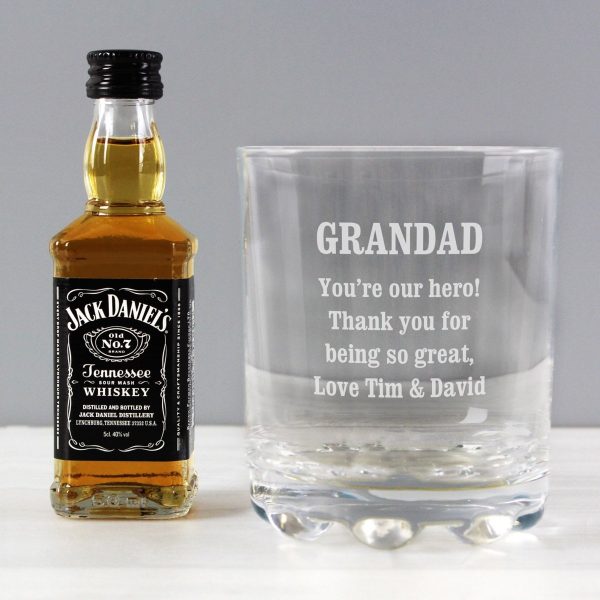 Personalised Tumbler and Whisky Miniature Set