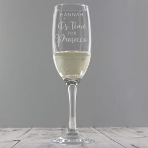 Personalised ‘It’s Time for Prosecco’ Flute
