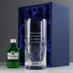 Personalised Cut Crystal & Gin Gift Set