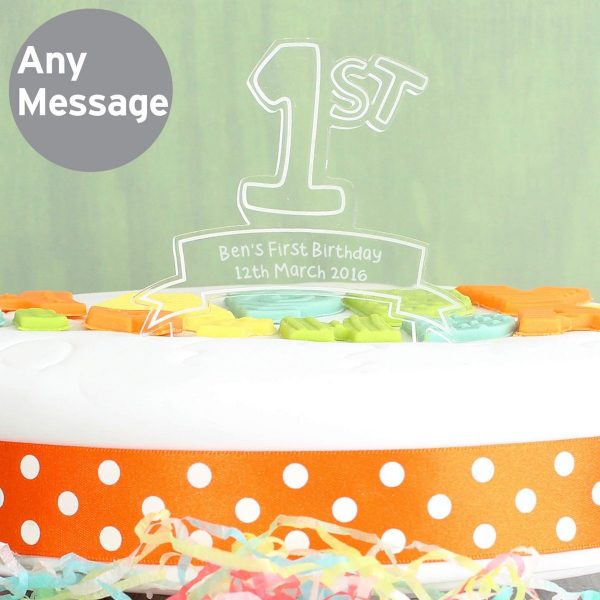 Personalised Acrylic ‘1st’ Celebration Cake Topper