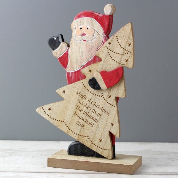 Personalised Santa Wooden Decoration