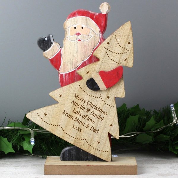 Personalised Santa Wooden Decoration