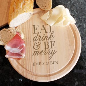 Personalised ‘Meals and Memories’ Round Chopping Board