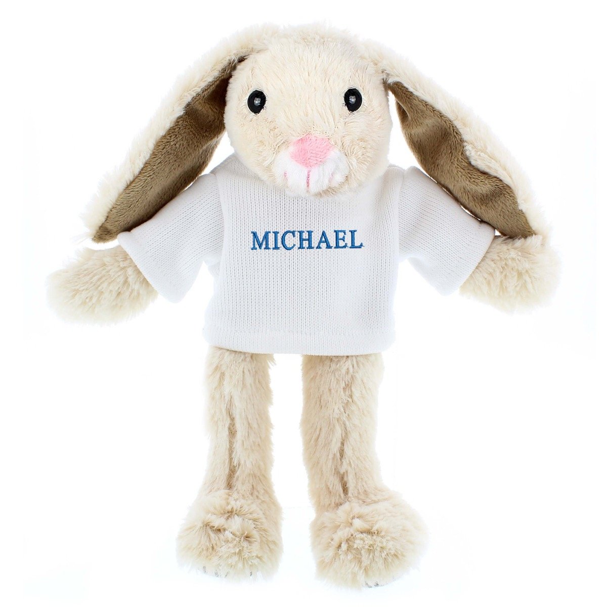 Personalised Name Only Bunny Rabbit – Blue Embroidery