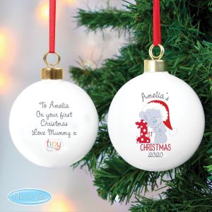 Personalised Tiny Tatty Teddy ‘My 1st Christmas’ Bauble