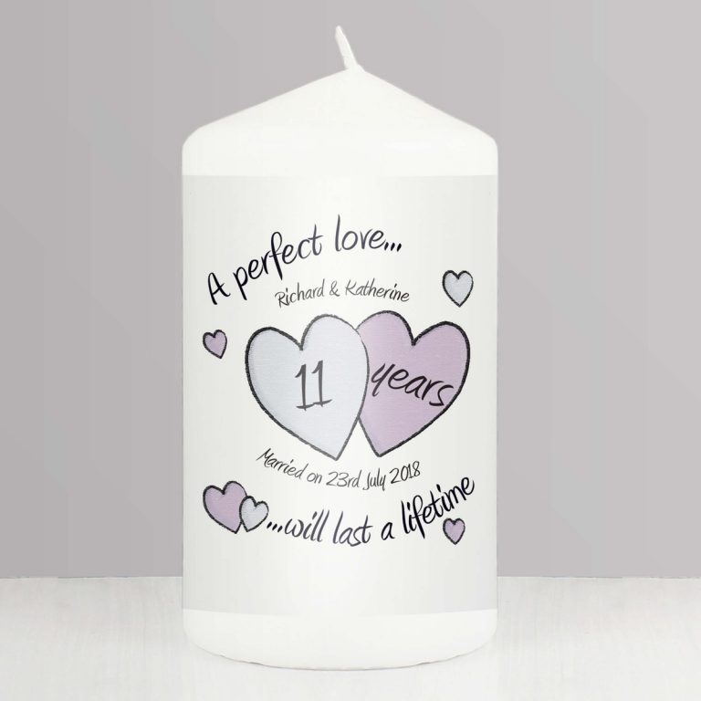 Personalised A Perfect Love Anniversary Candle