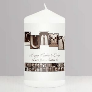 Personalised Affection Art Mummy Candle