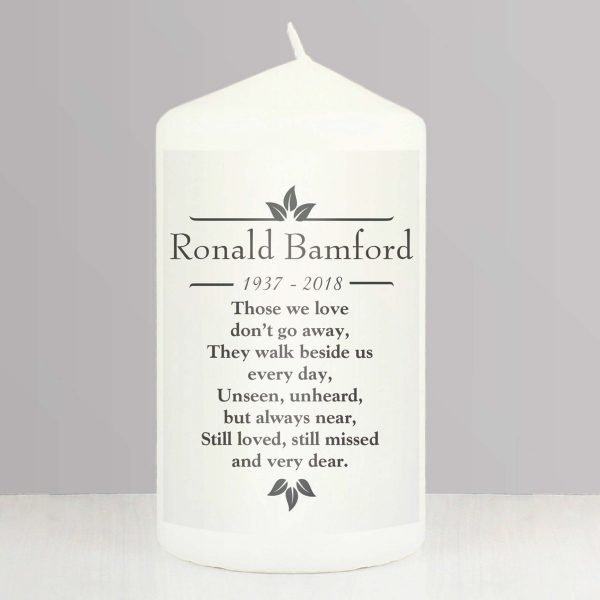 Personalised Sentiments ‘Those We Love’ Pillar Candle
