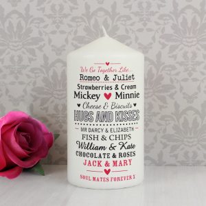 Personalised We Go Together Like…. Candle