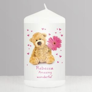 Personalised Truly Blessed Naming Day Pillar Candle