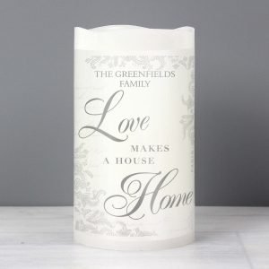 Personalised Love Makes a Home LED Candle