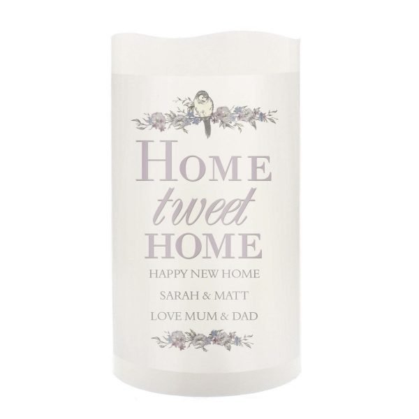 Personalised Home tweet Home LED Candle