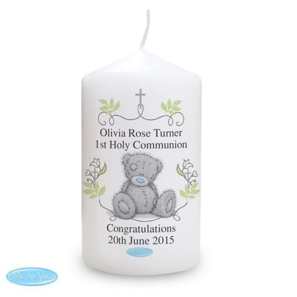 Personalised Me To You Religious Cross Candle