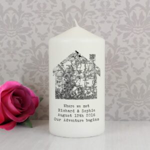 Personalised 1805 – 1874 Old Series Map Home Candle