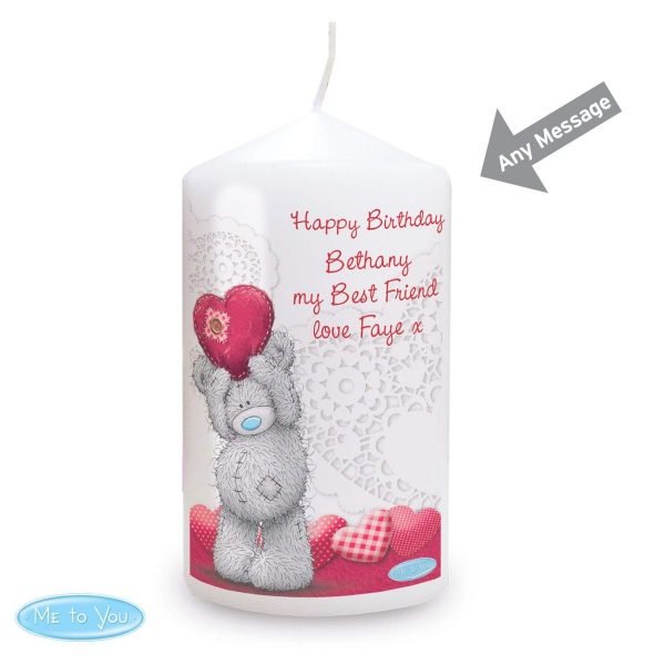 Personalised Me To You Heart Candle