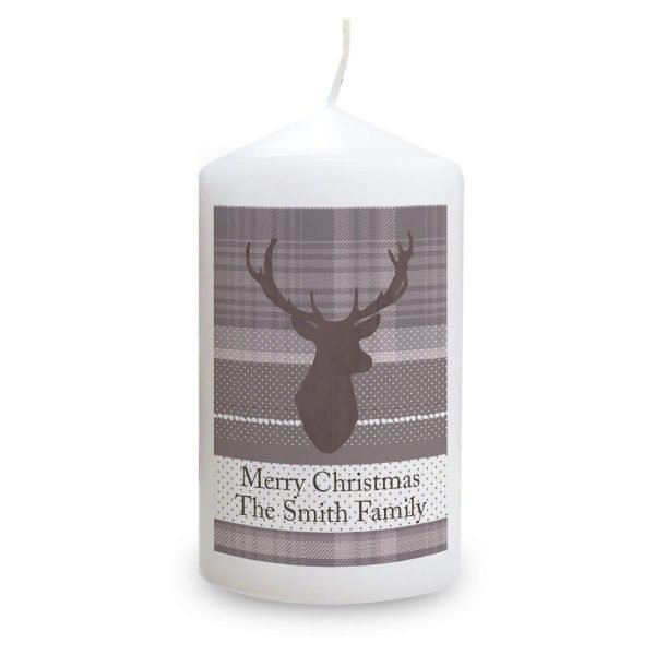 Personalised Highland Stag Candle