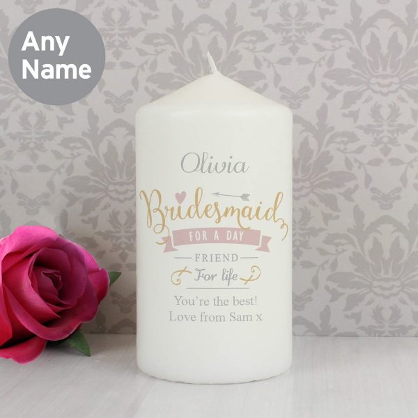 Personalised I Am Glad… Bridesmaid Candle