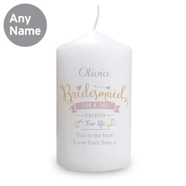 Personalised I Am Glad… Bridesmaid Candle