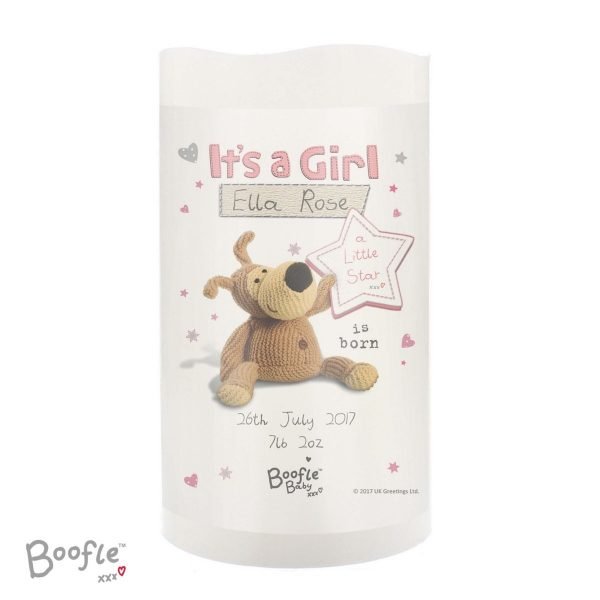 Personalised Boofle It’s a Girl Nightlight LED Candle