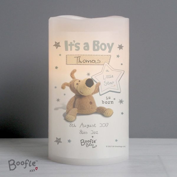 Personalised Boofle It’s a Boy Nightlight LED Candle