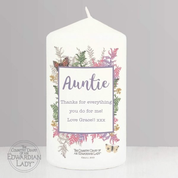 Personalised Country Diary Botanical Pillar Candle
