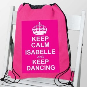 Personalised Pink Keep Calm Swim & Kit Bag