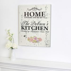 Personalised Floral Shabby Chic Canvas