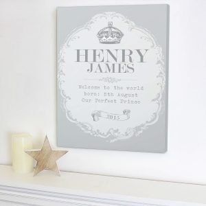 Personalised Country Diary Wild Flowers Canvas