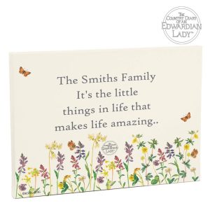 Personalised Country Diary Wild Flowers Canvas