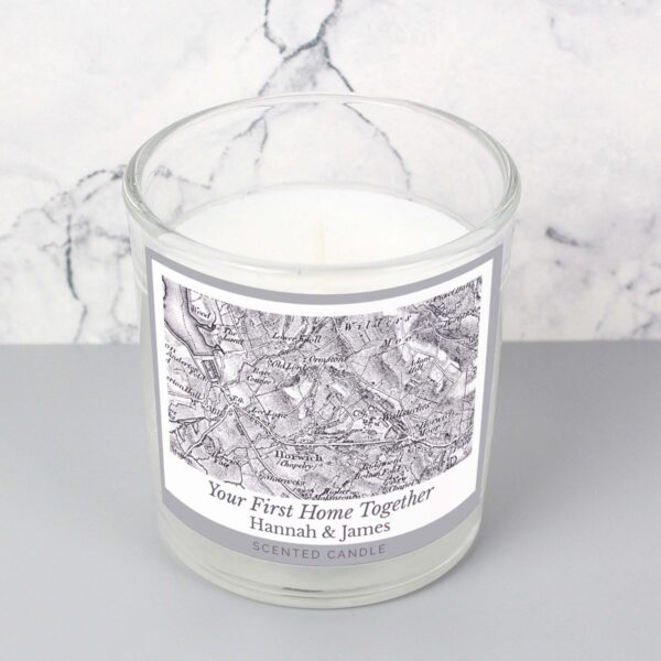 Personalised 1805 – 1874 Old Series Map Compass Scented Jar Candle