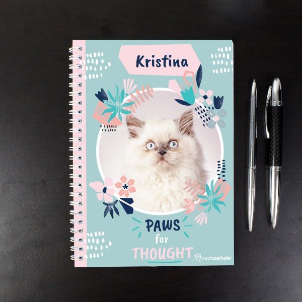 Personalised Rachael Hale ‘Paws for Thought’ Cat A5 Notebook