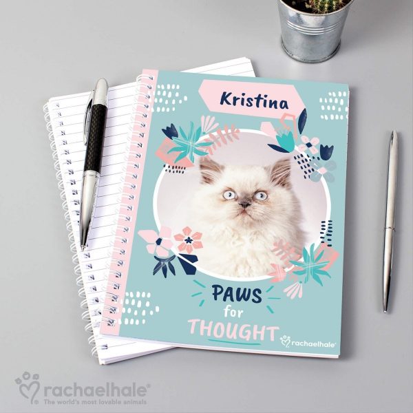 Personalised Rachael Hale ‘Paws for Thought’ Cat A5 Notebook